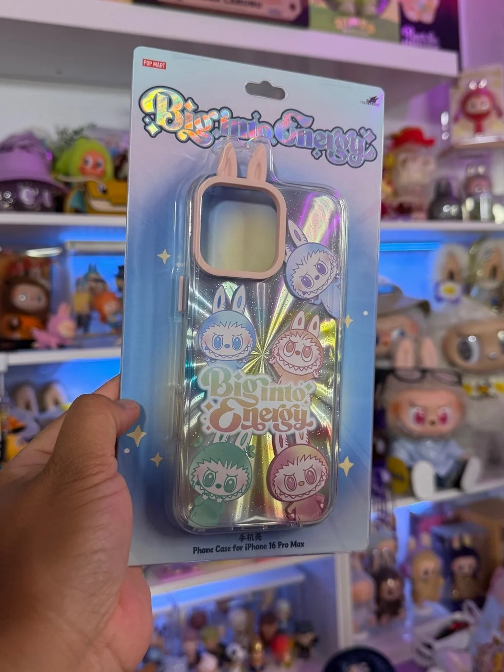 Labubu Holographic Phone Case for iPhone 16 Pro Max